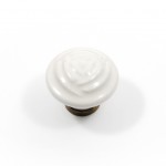 FURNITURE KNOB / WHITE ROSE